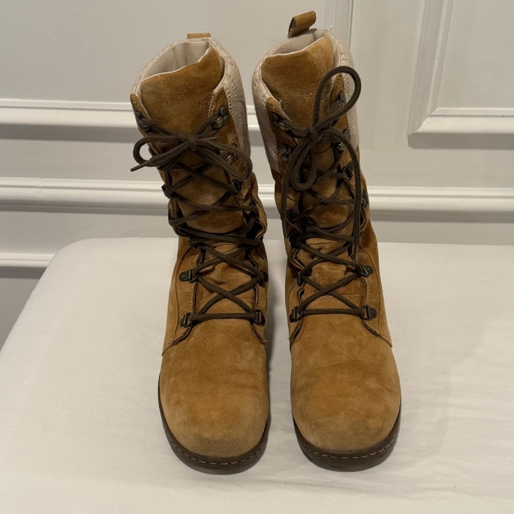 The North Face Women's Purrl Boots Size 9.5 Tan Suede PrimaLoft